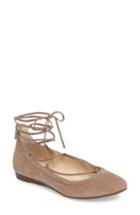 Women's Jessica Simpson Libra Lace-up Flat M - Brown