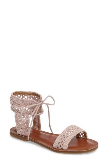 Women's Lucky Brand Ariah Ankle Tie Sandal .5 M - Pink