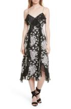 Women's Cinq A Sept Joelle Ruffle Silk Dress - Black