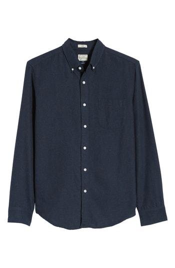 Men's J.crew Slim Fit Neppy Twill Sport Shirt - Blue