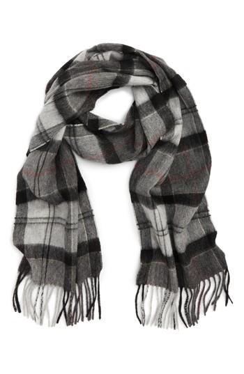 Men's Barbour Holden Tartan Plaid Scarf, Size - Grey