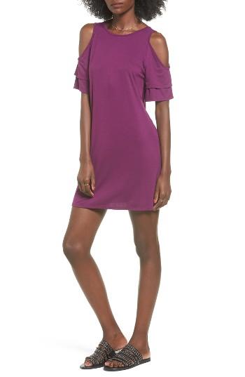 Women's Dee Elly Cold Shoulder Shift Dress - Purple