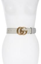 Women's Gucci Cintura Donna Leather Belt - Mystic White