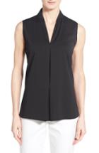 Women's Ming Wang V-neck Sleeveless Top - Black