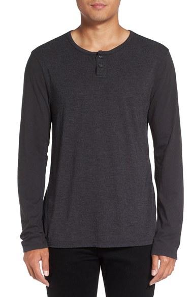 Men's Michael Stars Knit Henley - Grey