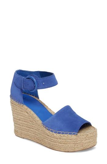 Women's Marc Fisher Ltd Alida Espadrille Platform Wedge .5 M - Blue