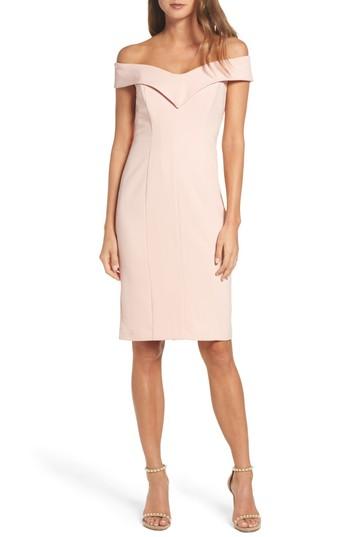 Women's Eliza J Portrait Collar Sheath Dress - Pink