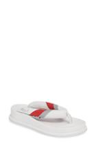 Women's Ash Tonic Stripe Logo Flip Flop Us / 36eu - White