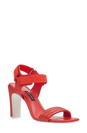 Women's Nine West Zebree Sandal M - Red