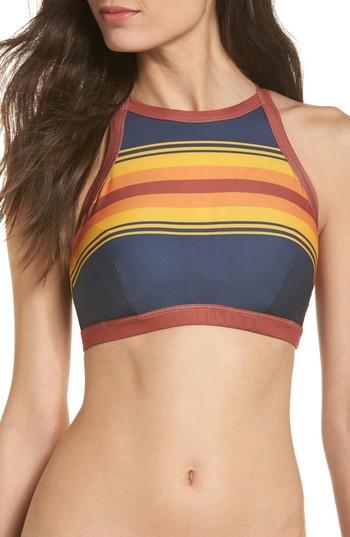 Women's Hurley Quick Dry Pendleton Grand Canyon High Neck Bikini Top - Blue