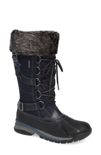 Women's Jambu Wisconsin Faux Fur Trim Waterproof Boot M - Blue
