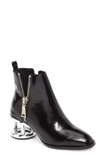 Women's Jeffrey Campbell Boone Cage Heel Bootie .5 M - Black