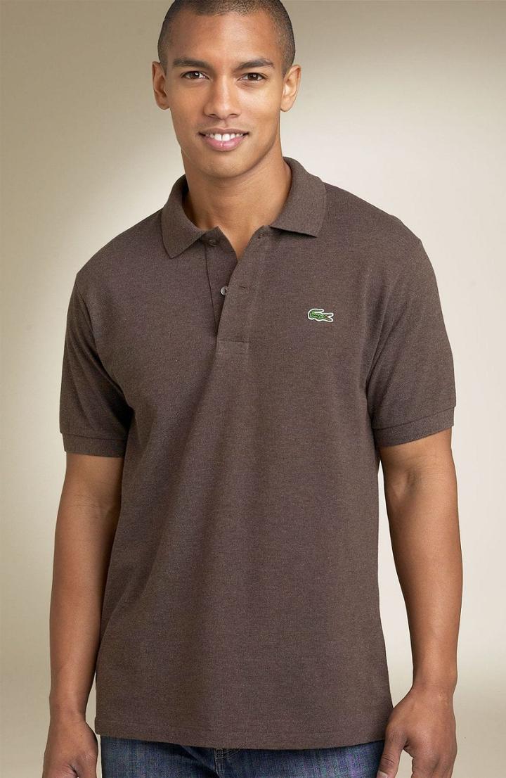 Men's Lacoste 'chine' Pique Polo (3xl) - Brown