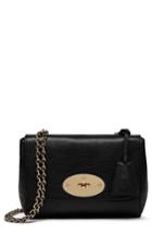 Mulberry Lily Glossy Leather Crossbody Clutch - Black