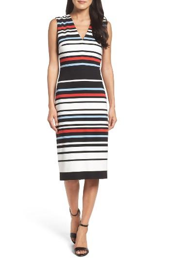 Women's Maggy London Stripe Midi Dress - Blue