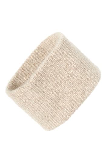 Women's Halogen Ribbed Cashmere Head Wrap - Beige