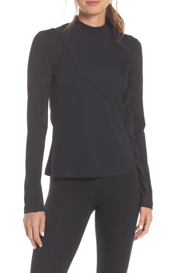 Women's The Nike Pro Hypercool Women's Long Sleeve Ribbed Top - Black