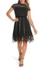 Women's Foxiedox Maisie Lace & Velvet Cocktail Dress - Black