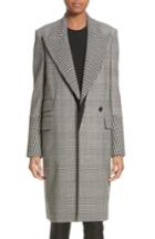 Women's Stella Mccartney Houndstooth & Glen Plaid Coat Us / 40 It - Black