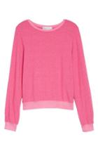 Women's Wildfox 'baggy Beach Jumper' Pullover, Size - Pink