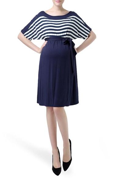 Women's Kimi And Kai 'willow' Stripe Maternity Dress