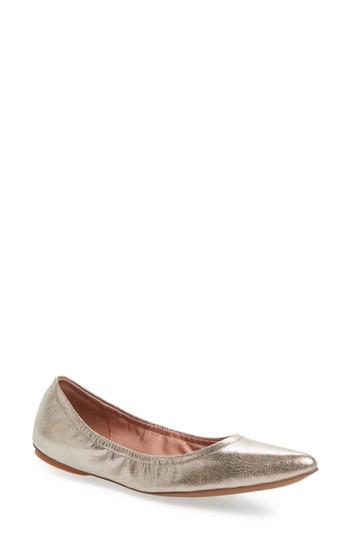 Women's Linea Paolo Nico Pointy Toe Flat M - Metallic