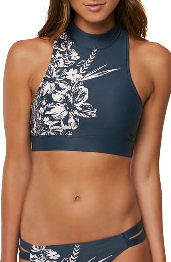 Women's O'neill Elora Hybrid Crop Bikini Top - Black