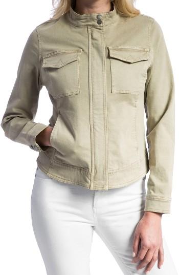 Women's Liverpool Jeans Company Peached Twill Stand Collar Jacket