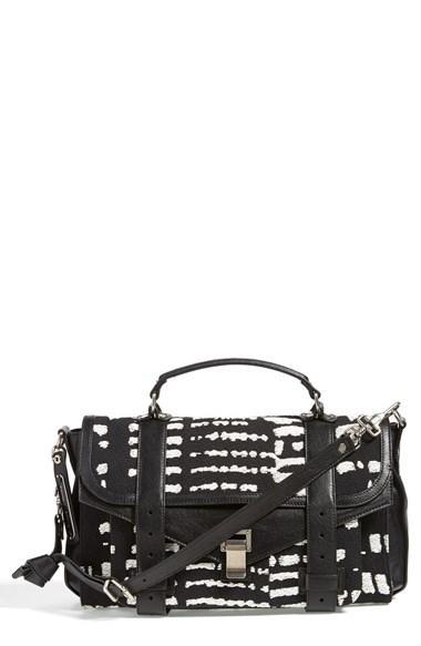 Proenza Schouler 'medium Ps1' Satchel Black/ White/