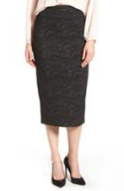 Women's Halogen Jacquard Pencil Skirt - Black