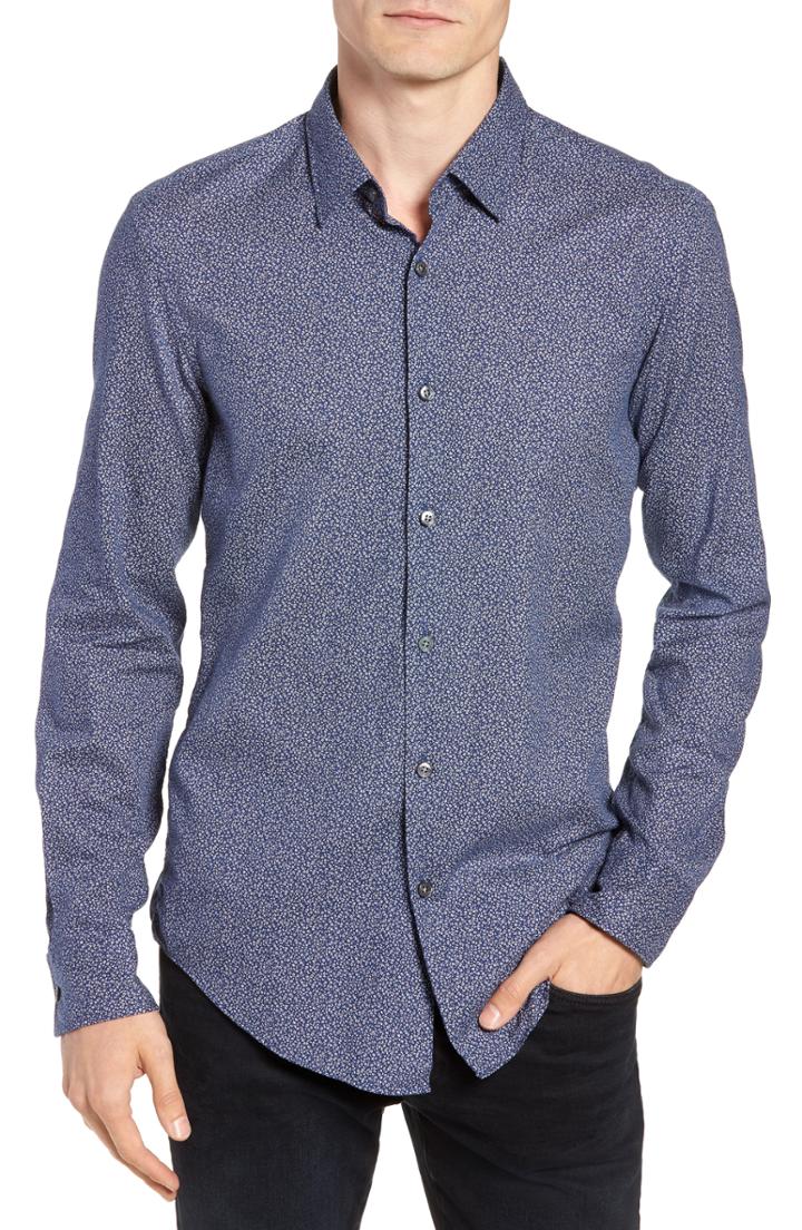 Men's Boss T-riccardo Slim Fit Floral Print Sport Shirt