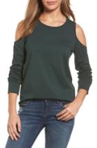 Women's Gibson Cold Shoulder Sweatshirt, Size - Green