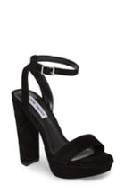 Women's Steve Madden Insomnia Platform Ankle Strap Sandal .5 M - Black