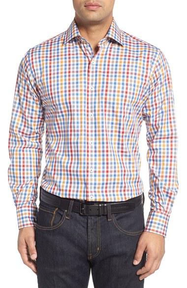 Men's Peter Millar 'chateau' Fit Check Sport Shirt