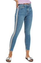 Women's Topshop Jamie Side Stripe Moto Jeans W X 30l (fits Like 33-34w) - Blue
