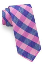 Men's Ted Baker London Derby Check Silk Tie, Size - Pink