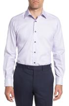 Men's David Donahue Trim Fit Dress Shirt - 32/33 - Purple