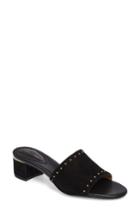 Women's Calvin Klein Dixie Studded Slide Sandal .5 M - Black
