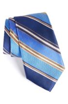Men's Nordstrom Men's Shop Regal Stripe Silk Tie, Size - Blue