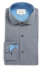 Men's Ted Baker London Endurance Oronoco Trim Fit Dress Shirt .5 32/33 - Grey