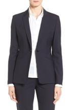 Women's Boss 'jabina' Stretch Wool Suit Jacket - Blue