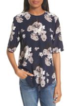 Women's Theory Antazie Floral Crepe De Chine Top