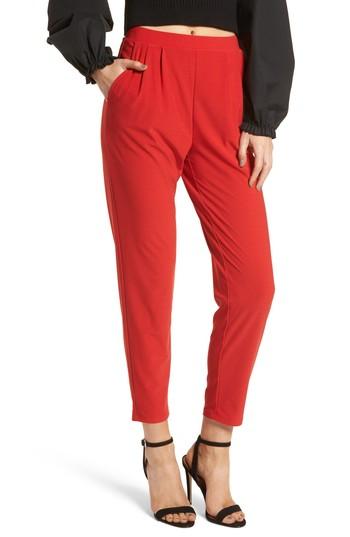 Women's Leith Pleat Front Trousers - Red