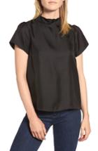 Women's J.crew Collection Bow Back Silk Top - Black