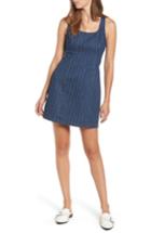 Women's Lush Stripe Denim Dress - Blue