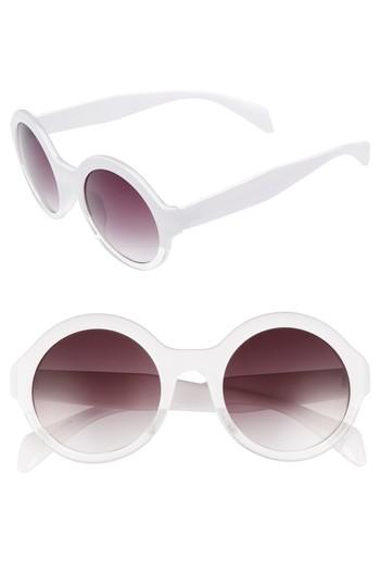 Women's Bp. 50mm Round 2 Tone Sunglasses - White/ Black