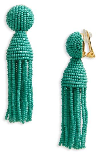 Women's Oscar De La Renta Beaded Tassel Drop Earring