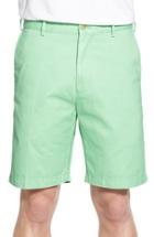 Men's Peter Millar 'winston' Washed Twill Flat Front Shorts - Green