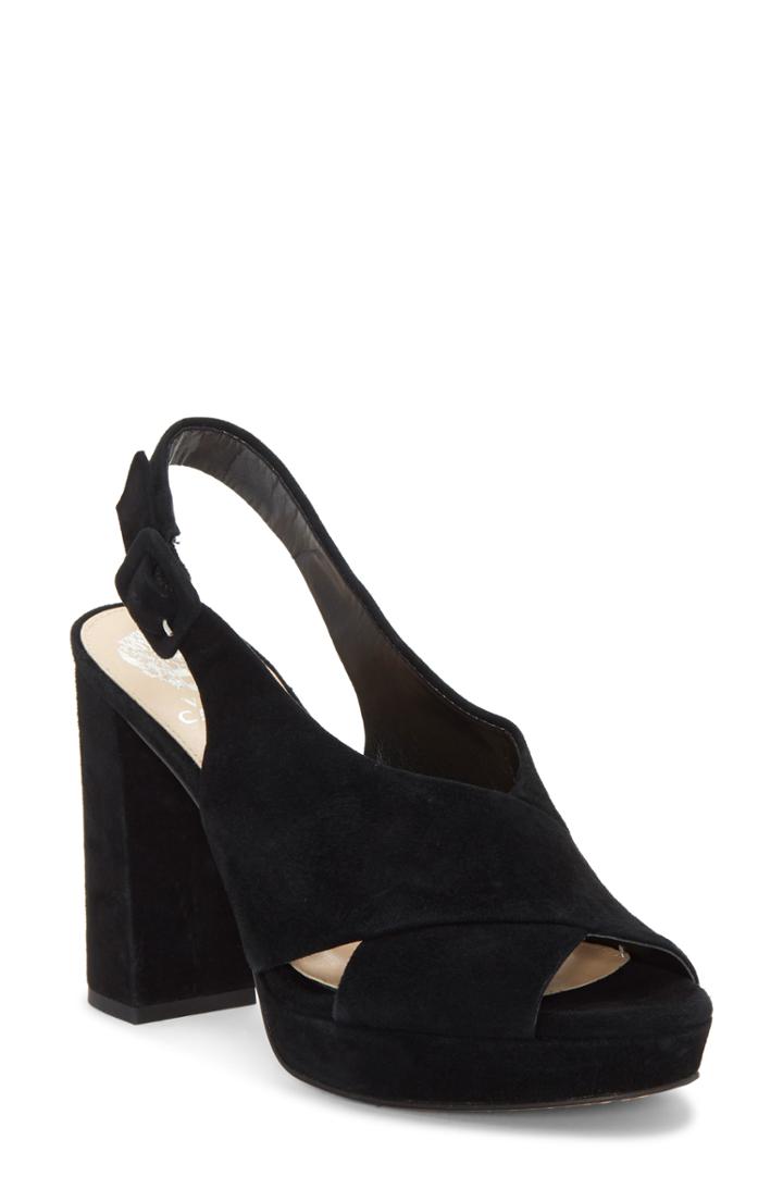 Women's Vince Camuto Slingback Platform Sandal M - Black