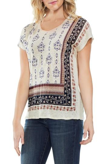 Women's Vince Camuto Wallflower Print Top, Size - Ivory